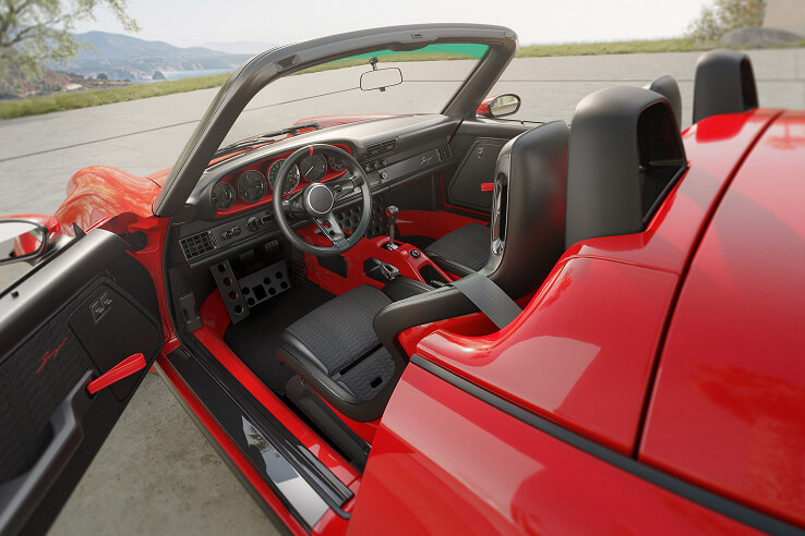 singer world 911 carrera cabriolet interior